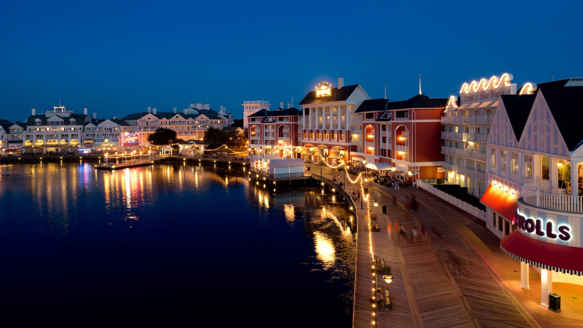 Disney BoardWalk at night